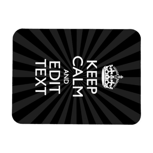 Personalized KEEP CALM and your text Creative Magneet (Horizontaal)