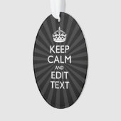 Personalized KEEP CALM and your text Creative Ornament (voorkant)