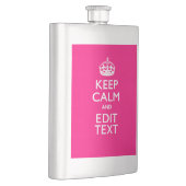 Personalized KEEP CALM AND Your Text on Fuchsia Flacon (Rechts)