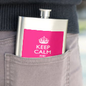 Personalized KEEP CALM AND Your Text on Fuchsia Flacon (Voorbeeld)