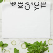 Personalized KEEP CALM and YOUR Theedoek (Gevouwen)