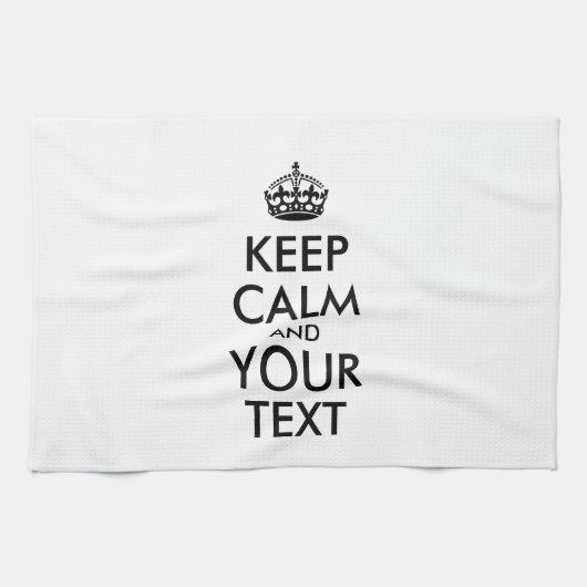 Personalized KEEP CALM and YOUR Theedoek (Horizontaal)