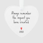 Personalized Keepsake for Teacher - Appreciation Ornament (voorkant)