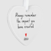 Personalized Keepsake for Teacher - Appreciation Ornament (voorkant)