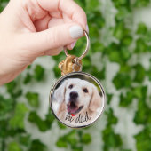 Personalized Keychain With Dog Photo Love Heart (Hand)
