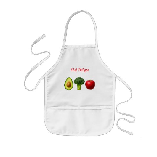 Personalized kid apron, custom name kid apron kinder schort (Voorkant)