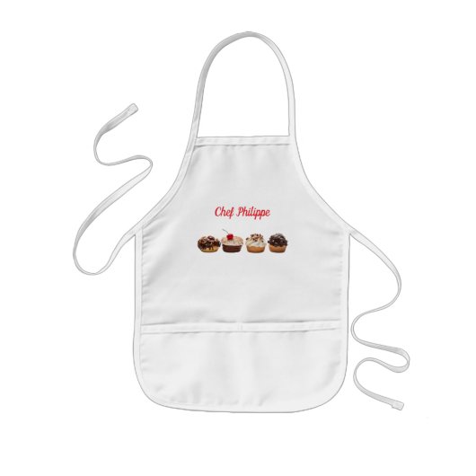 Personalized kid apron, custom name kid apron kinder schort (Voorkant)