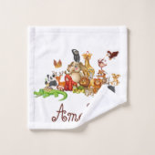 Personalized Kid's animals  (Gant de toilette)