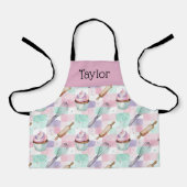 Personalized Kids Apron Pastel Baking Crew Mom Me Schort (Voorkant)