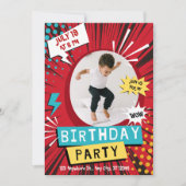 Personalized Kids Birthday Invitation with Photo  (Devant)