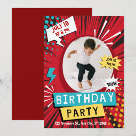 Personalized Kids Birthday Invitation with Photo  Kaart