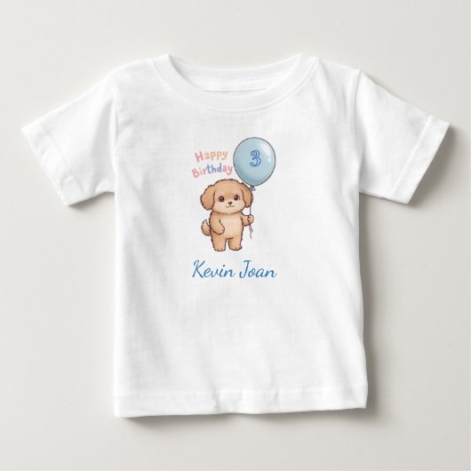 Personalized Kids Birthday T-Shirt, Custom Name (Voorkant)