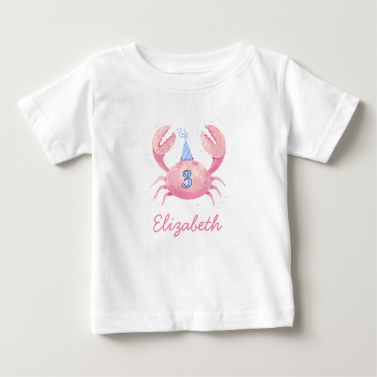Personalized Kids Birthday T-Shirt, Custom Name  (Voorkant)