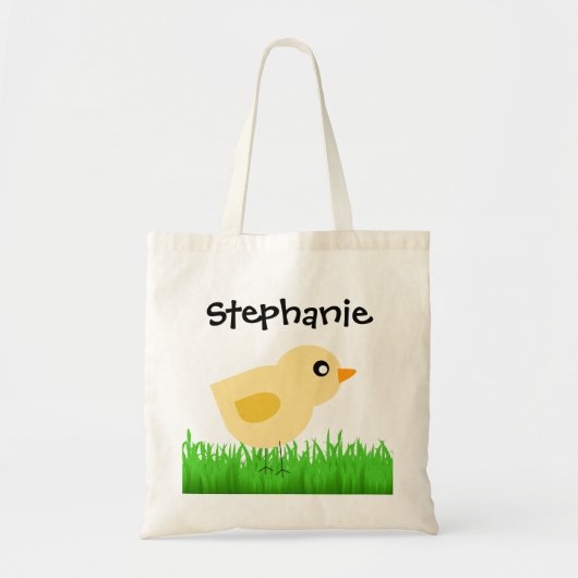 Personalized Kid's Easter Egg Hunt Cute Chick Tote Bag (Voorkant)