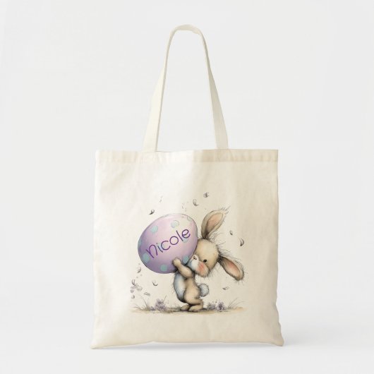 Personalized Kids Easter Tote Bag (Devant)