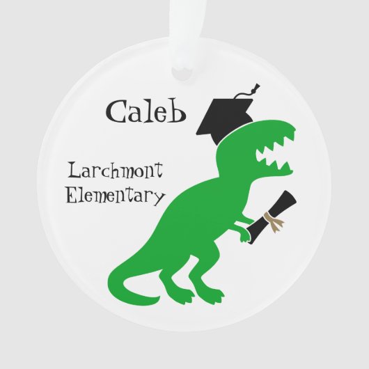 Personalized Kids Graduation Dinosaur Ornament (voorkant)