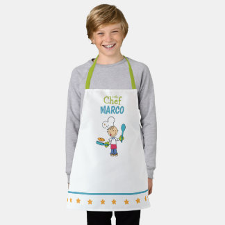 Personalized Kids Pancake Chef Apron With Stars Schort