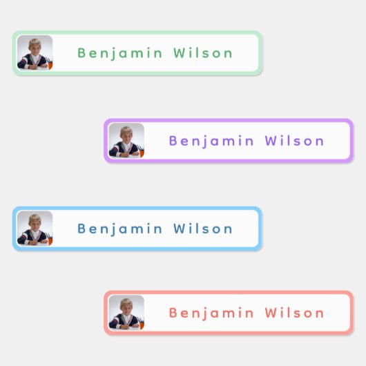 Personalized Kids Photo Name Waterproof  Labels (Groep)