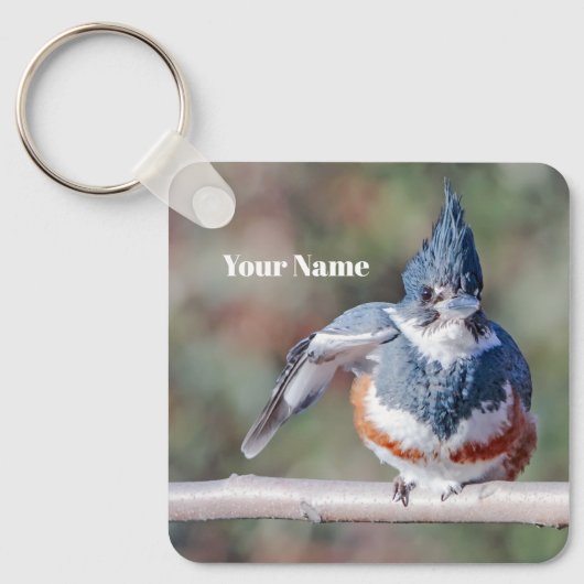 Personalized Kingfisher Friendly Bird Sleutelhanger (Voorkant)