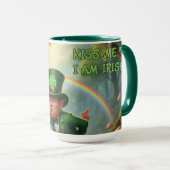 Personalized Kiss me I am irish - Combo mug Mok (Voorkant rechts)