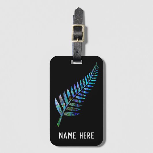 PERSONALIZED KIWI FERN PAUA BAGAGELABEL (Voorkant (verticaal))