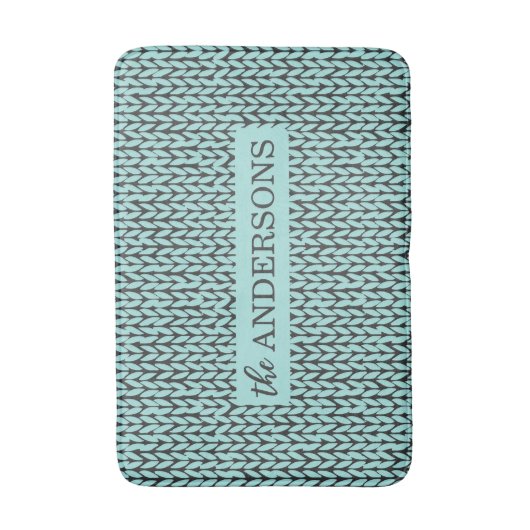 Personalized Knit Pattern  Badmat (Voorkant Verticaal)