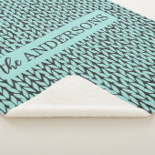 Personalized Knit Pattern Cozy Fleece Blanket Sherpa Deken (3/4)