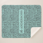 Personalized Knit Pattern Cozy Fleece Blanket Sherpa Deken (Voorkant (horizontaal))