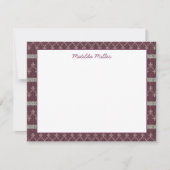Personalized Knit Pattern Note Card Notitiekaartje (Voorkant)