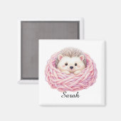 Personalized Knitted Hedgehog Magnet (Recto/Verso)