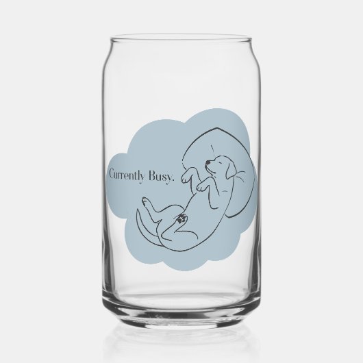 Personalized Labrador Can Glass | Dog Mom Gift (Recto)