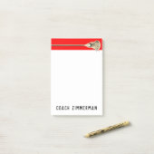 Personalized Lacrosse Post-it® Notes (Op bureau)