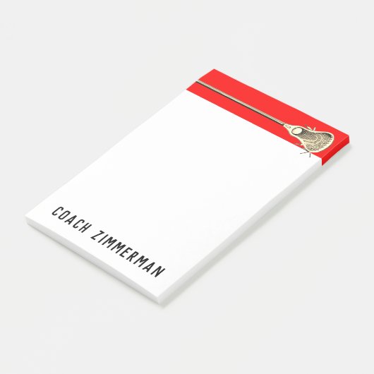 Personalized Lacrosse Post-it® Notes (Schuin)