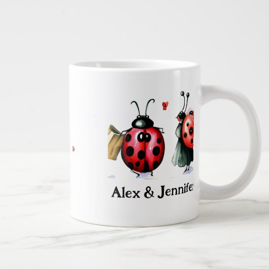 Personalized Ladybug Couple Mug (Droite)