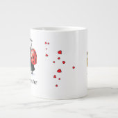 Personalized Ladybug Couple Mug Extra Grote Beker (Voorkant)