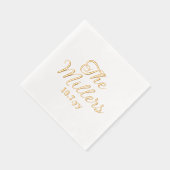 Personalized Last Name Custom Wedding Reception Folie Servetten (Rechts)