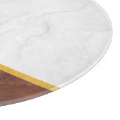 Personalized Last Name Est Date Round Glass Snijplank (Hoek)