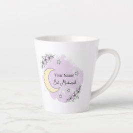 Personalized Lavender Eid Mubarak Coffee Mug Latte Mok