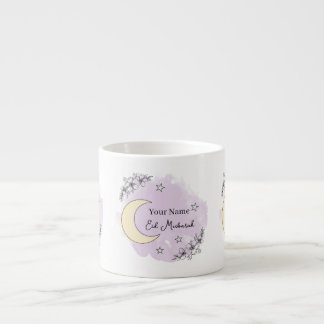 Personalized Lavender Eid Mubarak Espresso Mug Kop