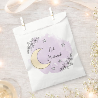 Personalized Lavender Eid Mubarak Favor Bag Bedankzakje