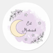 Personalized Lavender Eid Mubarak Stickers (Devant)