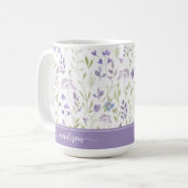 Personalized Lavender Floral Mug (Devant gauche)