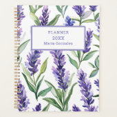 Personalized Lavender Flowers 2025 Planner (Devant)