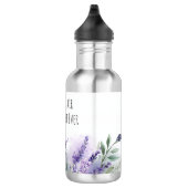 Personalized Lavender Flowers Teacher Appreciation Waterfles (Rechts)