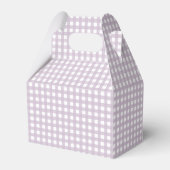 Personalized Lavender Gingham 1st Birthday  Bedankdoosjes (Achterkant)