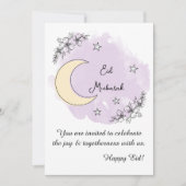 Personalized Lavender Line Art Eid Invitation (Devant)