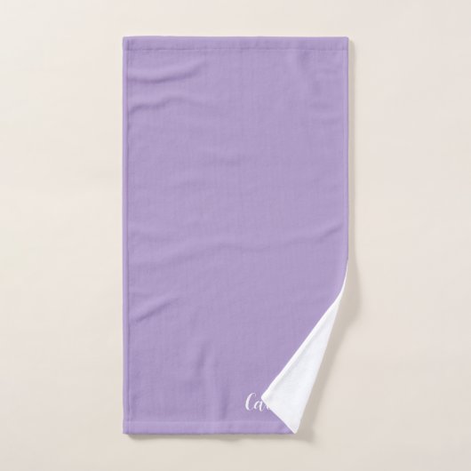 Personalized Lavender Towels Set with Name  (Serviette à main)