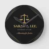 Personalized Lawyer Custom Name Ronde Klok (Voorkant)