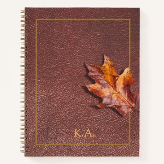 Personalized Leather Look Journal Gift for Writers Notitieboek (Voorkant)