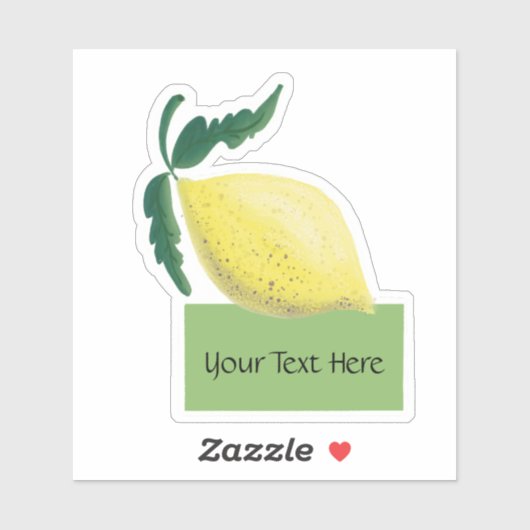 Personalized Lemon Fruit Sticker Vinyl Cut (Vel)